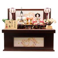 【雛人形】収納飾り 親王飾り「八重桜刺繍木目ブラウン」 (605858)ひな人形 おしゃれ モダン トイザらス・ベビーザらス限定【メーカー直送】