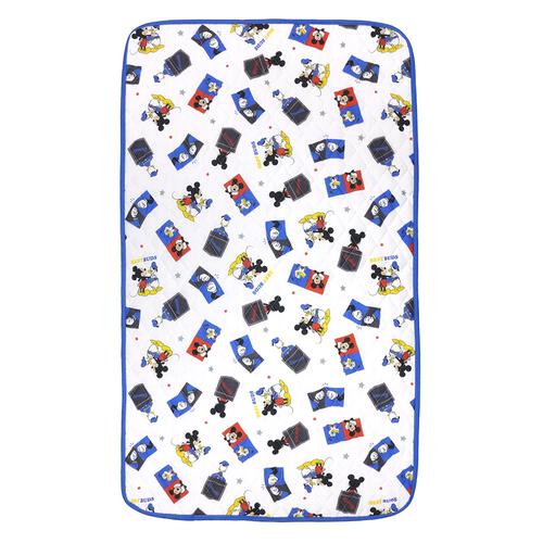 敷きパッド ミッキー ホワイト レギュラーサイズ 70x120cm 手洗い可能｜入園準備 入園グッズ 入園入学祝い 通園