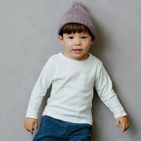 sophitica ワッフル長袖 デイリーTシャツ ホワイト&times;90cm