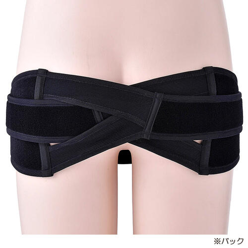 なが～く使えるマタニティベルト（ブラック・LL）