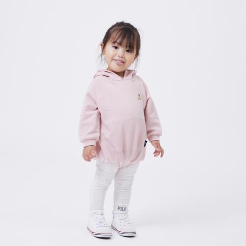 POLO BCS レギンス付フードロンパース ピンク×80cm ベビーザらス限定