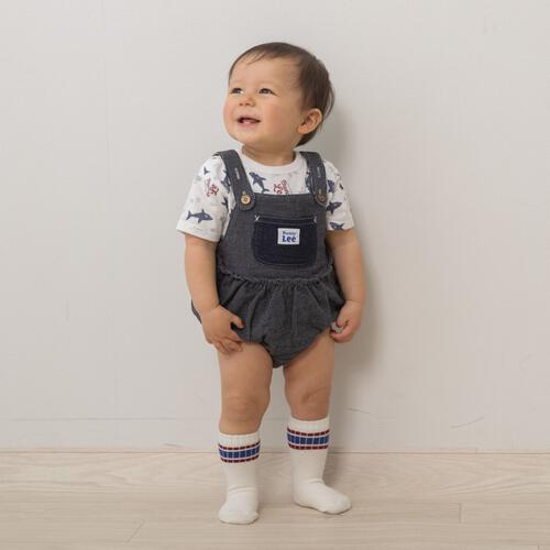 BUDDYLEE 吊りブルマ ヒッコリー ブルー&times;70cm ベビーザらス限定