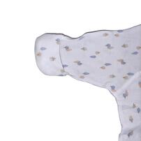 新生児肌着 コンビ肌着 ２枚組 ヒヨコ×街柄 ホワイト×50-70cm