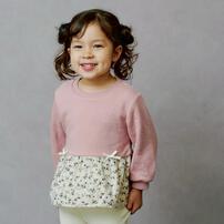sophitica 裏毛裾フリル切り替えトレーナー ピンク×95cm ベビーザらス限定