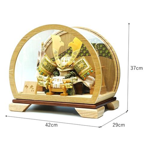 【五月人形】兜ケース飾り「緑七宝木目調半円アクリル」（538283）トイザらス・ベビーザらス限定【メーカー直送】