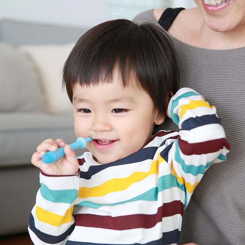 親子で乳歯ケア 乳歯ブラシ レッスン段階4 2本入り(ブルー)