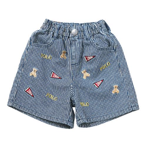 POLO BCS ロゴクマ総柄ハーフパンツ ネイビー&times;80cm ベビーザらス限定 赤ちゃん 出産準備 出産祝い ベビー服 子供服