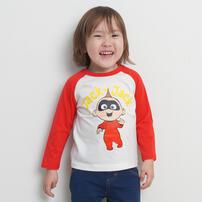 Disney ディズニー ジャックジャック 長袖Tシャツ 天竺 レッド&times;80cm ベビーザらス限定