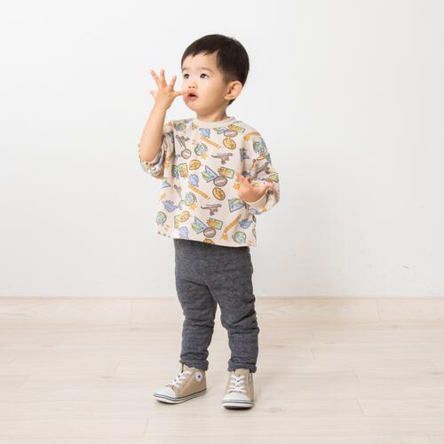 ベビーザらス限定　COJIKA 10分丈デイリーパンツ キルト星柄(グレー×90ｃｍ)