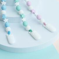 dear BABY ディアベビー スター＆ボール おしゃぶり＆トイホルダー (ミントグリーン) ベビーザらス限定