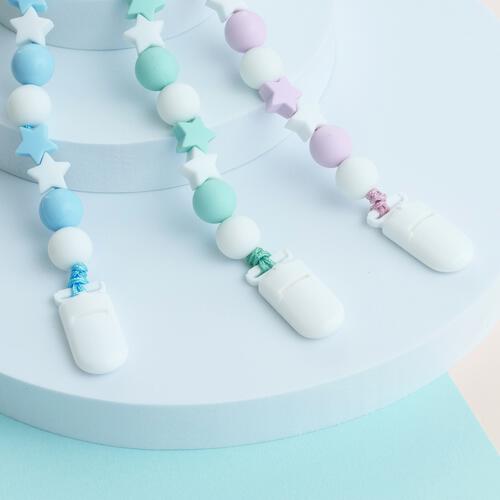 dear BABY ディアベビー スター＆ボール おしゃぶり＆トイホルダー (ミントグリーン) ベビーザらス限定