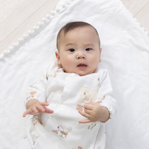 SNOOPY スヌーピー 新生児2WAYドレス 長袖 ダブルガーゼ ベビーザらス限定