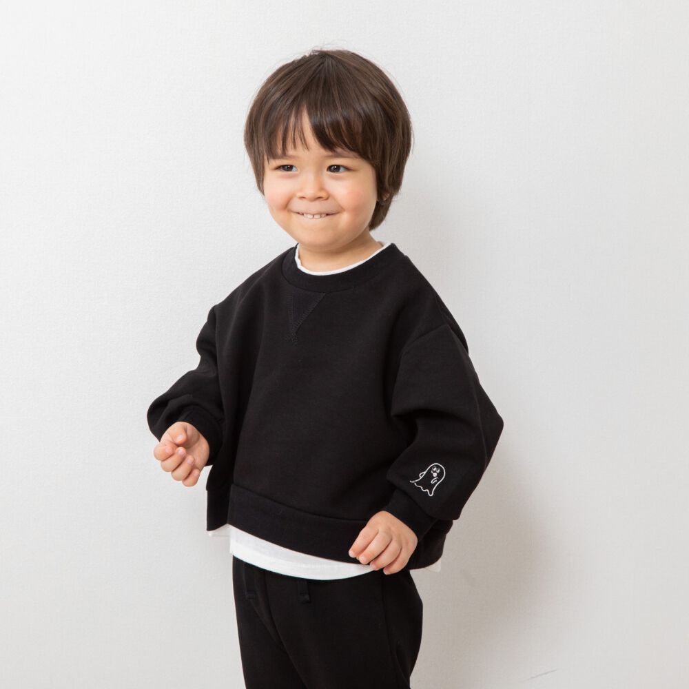 Babies“R”Us×】機能性おばけ ドライスウェット トレーナー ブラック