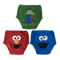 セサミストリートトレパン3枚組(レッド×90cm)