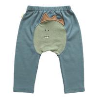 オシリハッピーモンキーパンツ 恐竜 ブルー×90cm ベビー服 ベビーウェア ボトムス 赤ちゃん 男の子 女の子 ユニセックス 子供服 保育園 幼稚園