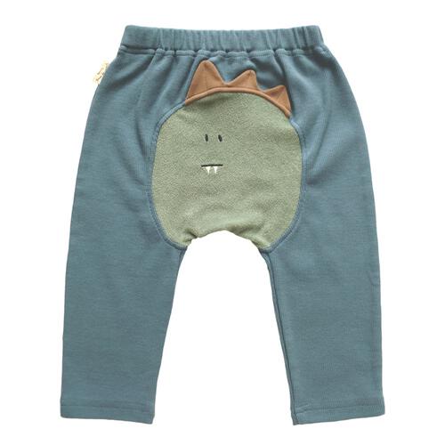 オシリハッピーモンキーパンツ 恐竜 ブルー×90cm ベビー服 ベビーウェア ボトムス 赤ちゃん 男の子 女の子 ユニセックス 子供服 保育園 幼稚園