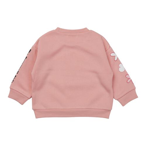 パワパフ 長袖デイリートレーナー 起毛 集合＆袖ロゴ ピンク×90cm ベビーザらス限定