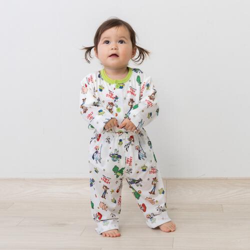 ディズニー 長袖前開きパジャマ＋半袖Ｔシャツセット トイストーリー ホワイト&times;100cm ベビーザらス限定