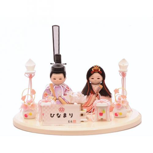 【雛人形】木目込み親王飾り「ひなまり」アクリルケース付き (337207)ひな人形 おしゃれ コンパクト トイザらス・ベビーザらス限定【メーカー直送】