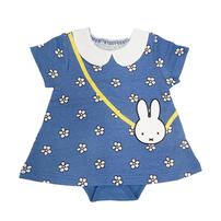 miffy ミッフィー 半袖ロンパース 総柄ハニカムメッシュ ブルー&times;70cm  ベビーザらス限定
