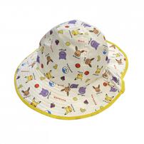 monpoke モンポケ ハット 水陸両用 総柄 ホワイト&times;52-54cm