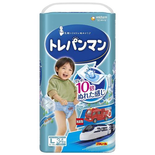 トレパンマン ブルー Lサイズ （9～14kg）34枚 【ユニ・チャーム 