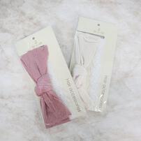 RAT-A-TATR ラッタッター キッズヘアバンドセット 2本組 ジャガード レース(ピンク×FREE)