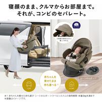 Combi コンビ  ホワイトレーベル THE S premium R129 エッグショック VA (プレミアムグレージュ) チャイルドシート ISOFIX固定 R129適合 ロングユース セパレート型 新生児～7歳ごろまで