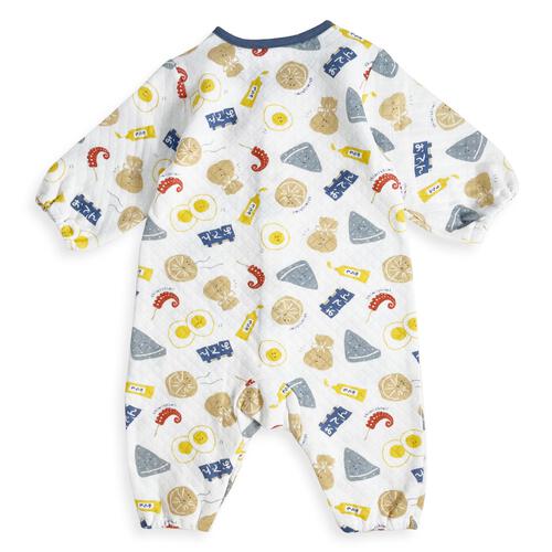 長袖ロンパス スタイツキ ニットキルト おでん ブルー×60-70cmベビーザらス限定