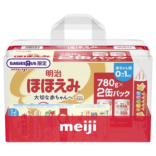 明治ほほえみ 780gx2 キューブ小箱 オリジナルおしりふき付 ベビーザらス限定