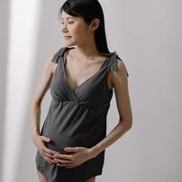 Petit jouet for maternity プティジュエット マタニティブラキャミソール (チャコール×L MU) ベビーザらス限定