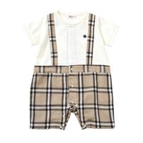 POLO BCS レイヤード風半袖ロンパース ベージュ&times;80cm  ベビーザらス限定