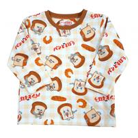 パンどろぼう 長袖パジャマ 裏綿ダイヤキルト 丸首 クリーム×110cm ベビーザらス限定