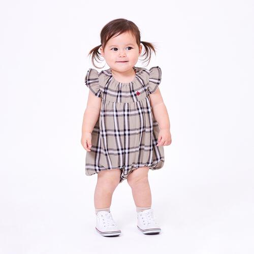 POLO BCS 袖フリル半袖ロンパース ベージュ&times;80cm ベビーザらス限定