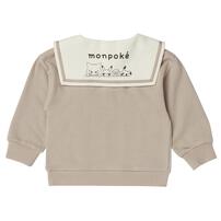monpoke モンポケ トレーナー 衿付き ピカチュウ ブラウン&times;110cm