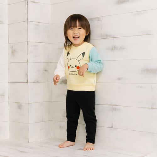 RAT-A-TATR ラッタッター デイリーパンツ レギンス ストレッチフライス ブラック×80cm ベビーザらス限定