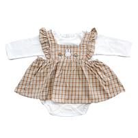 miffy ミッフィー 長袖ロンパース エプロン風 ミディアムベージュ×70cmベビーザらス限定