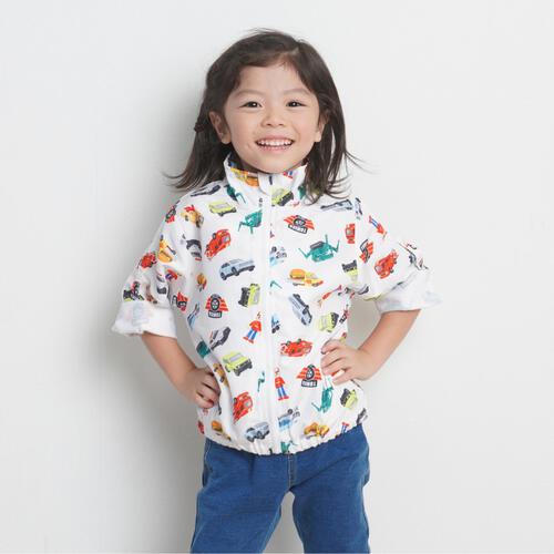 【TOMICA kie_158さんプロデュース】TOMICA トミカ ウィンドブレーカー ホワイト×100cm