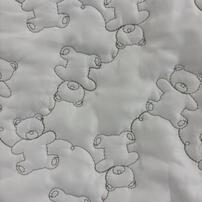 ジャンプスーツ くまみみ クマ柄 ホワイト×70cm