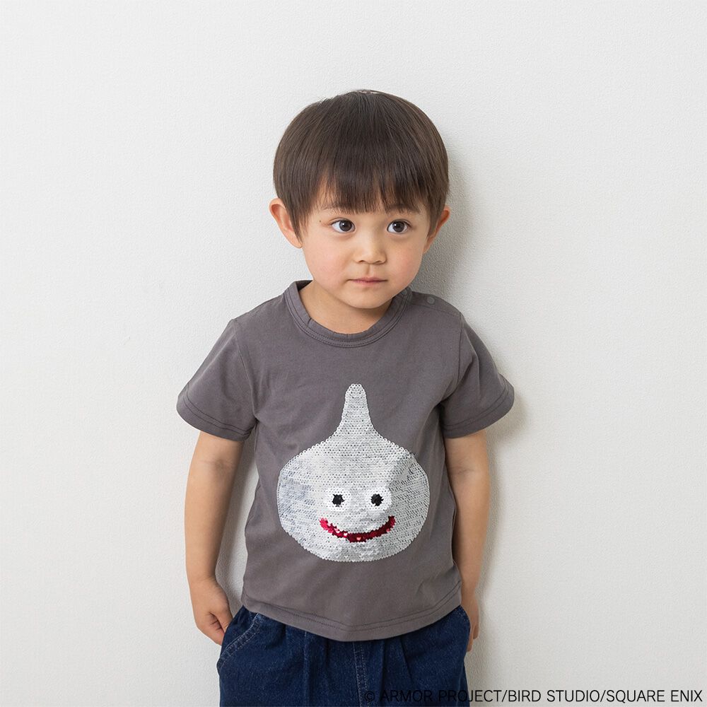 ドラクエベビー＆キッズ 半袖Tシャツ スパンコール ブラック ブラック