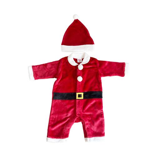 クリスマスボディスーツ 帽子付きサンタ コスチューム ベビー サンタクロース コスチューム 子供 衣装 レッド×80cm ベビーザらス限定