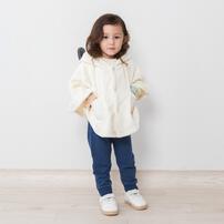 SNOOPY スヌーピー ポンチョ フード付き(ナチュラル×90cm)