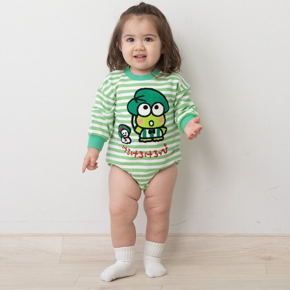 ぺろぺろさん専用 SANRIO サンリオ ケロケロケロッピ 長袖ダルマボディスーツ グリーン