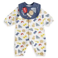 長袖ロンパス スタイツキ ニットキルト おでん ブルー×60-70cmベビーザらス限定