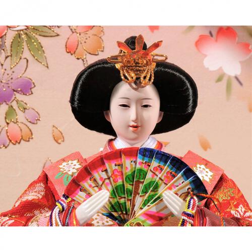 【雛人形】ケース飾り 五人飾り「金彩枝桜丸形黒塗アクリル」  (322507)ひな人形 おしゃれ 丸型トイザらス・ベビーザらス限定【メーカー直送】