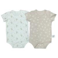 2枚組半袖ロンパース肌着メッシュニット うさぎ&times;花 ホワイト&times;80cm ベビーザらス限定