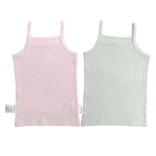 2枚組 みえない袖無しシャツ肌着  パターンメッシュ パープル&times;90cm