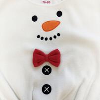 クリスマス スモック  コスチューム キッズ ベビー サンタクロース コスチューム 子供 衣装 スノーマン ホワイト×70-80cm ベビーザらス限定