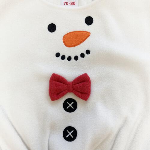 クリスマス スモック  コスチューム キッズ ベビー サンタクロース コスチューム 子供 衣装 スノーマン ホワイト×70-80cm ベビーザらス限定