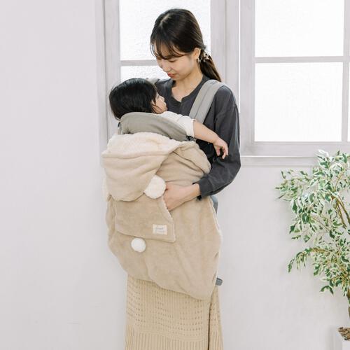 抱っこ紐ケープ クマ ベージュ×FREE ベビーザらス限定